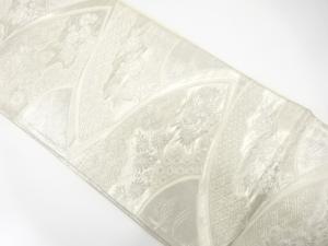 アンティーク　変わり地紙に花模様織り出し袋帯（材料）